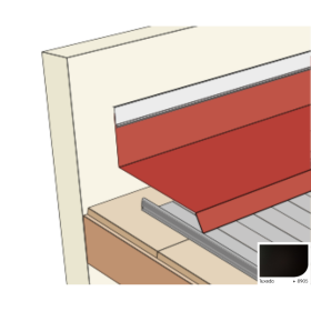 Faîtière Contre Mur Crantée pour Plaque Acier Mauka® Line, RAL 8905