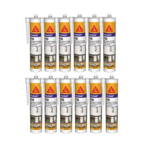 Mastic Silicone SikaSeal-110 Menuiserie Vitrage transparent 12x300ml