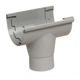 Naissance centrale Gouttière PVC à coller Gris Nicoll NAC25, dev 25 cm