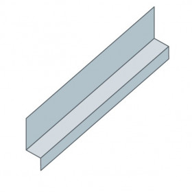 Rive contre Mur pour Bac Acier Sable RAL 1015, Longueur 2,10 m