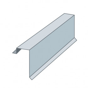 Rive sur Mur pour Bac Acier Brun/Rouge RAL 8012, Longueur 2,1 m