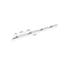 Zed Support de Faîtière Galva pour Toiture Bac Acier, 1,8m