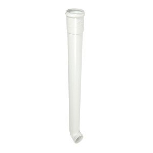 Dauphin PVC Coudé Blanc pour Gouttière Nicoll diam 100, L 1 m