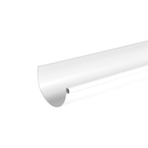 Gouttière PVC demi-ronde à coller Blanc Nicoll, dev 33 cm long. 4m