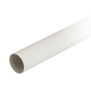 Tuyau de descente pour gouttière PVC Blanc Nicoll, Diam 100 cm, L 4 m