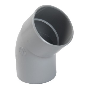 Coude PVC M-F 45° à coller pour Gouttière Gris Nicoll, diam 100 cm 