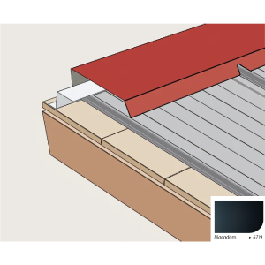 Bandeau de Faitage Cranté pour Plaque Acier Mauka® Line D130, RAL 6719