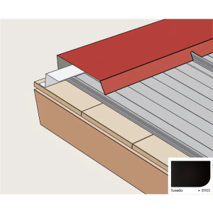 Bandeau de Faitage Cranté pour Plaque Acier Mauka® Line D130, RAL 8905