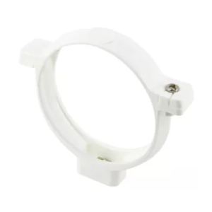 Collier PVC à bride Descente de Gouttière Nicoll Blanc D80