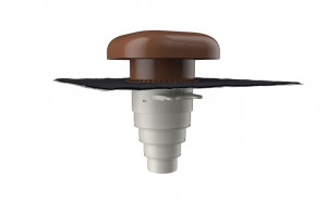 Chapeau de Ventilation MEP CVN160M ⌀80 à 160 mm, Marron