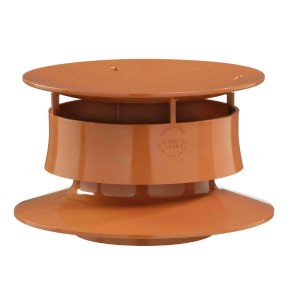 Extracteur Statique Terracotta ⌀100mm Nicoll EXTATT PVC