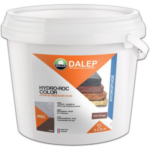 Hydrofuge Coloré Minéralisant Dalep Hydro-Roc Color Brun Rouge 5L 