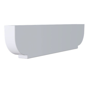 Cache Panne ABS MEP Bourgogne Double Long 90x250x1200mm PP1280B Blanc