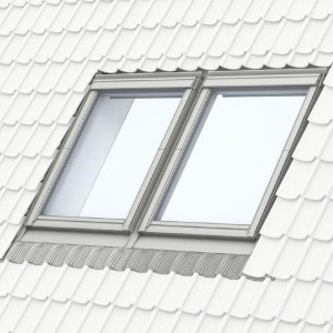 Raccord d'étanchéité Combinaison Jumo Velux EKJ 0721EC2 Rouge Brun