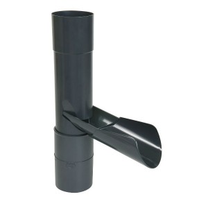 Récupérateur eau pluviale clapet Anthracite Diam 80mm Nicoll REP80A