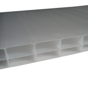 Plaque Polycarbonate Alvéolaire 2,1kg/m2 - Opale - 16 mm - 0,98 m - Longueur de 3 à 4 m